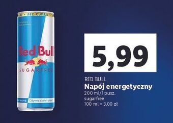 Lidl Napój energetyczny bez cukru red bull oferta