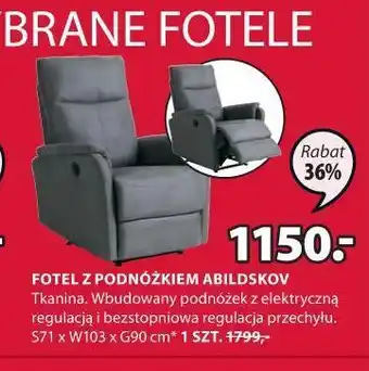 JYSK Fotel z podnózkiem oferta