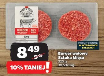 Netto Burger wołowy sztuka mięsa oferta