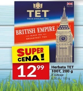 Twój Market Tet british empire herbata czarna 200 g (100 x 2 g) oferta