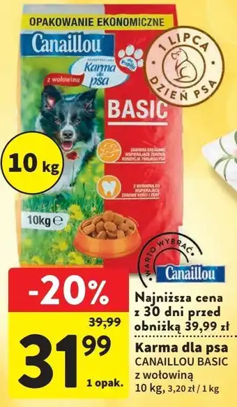 Intermarche Karma dla psa basic z wołowiną canaillou oferta