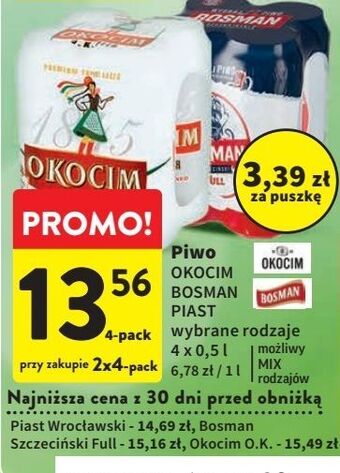 Intermarche Piwo okocim o.k. beer oferta