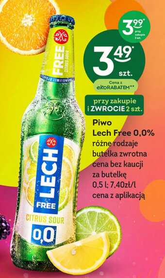 Żabka Piwo lech free 0.0% 0,5l oferta