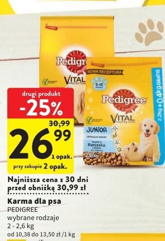 Intermarche Karma dla psów z kurczakiem pedigree vital oferta