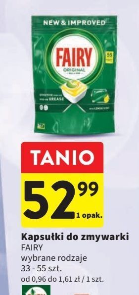 Intermarche Tabletki do zmywarek lemon fairy all in 1 oferta