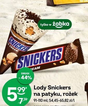 Żabka Lody snickers oferta