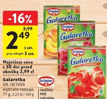 Intermarche Galaretka truskawkowa dr. oetker oferta