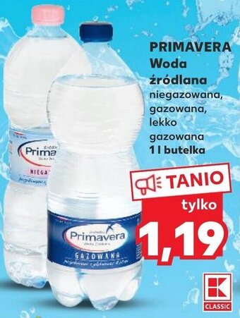 Kaufland PRIMAVERA Woda źródlana 1 L oferta