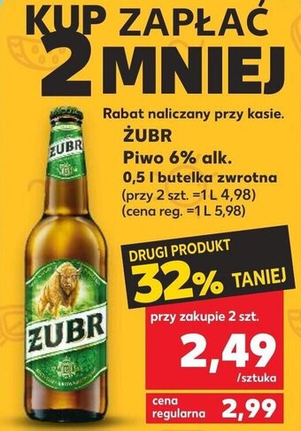Kaufland ŻUBR Piwo 6% alk. 0,5 L oferta