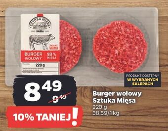Netto Burger wołowy sztuka mięsa netto oferta