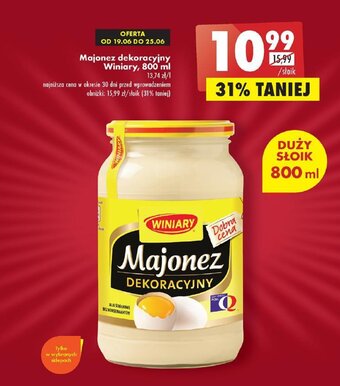 Biedronka Majonez dekoracyjny Winiary, 800 ml oferta