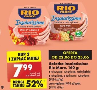 Biedronka Sałatka Insalatissime Rio Mare, 160 g oferta