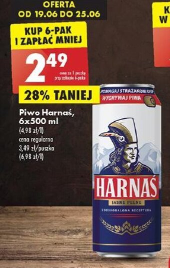 Biedronka Piwo Harnas, 500 ml oferta