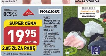 ALDI Skarpety sneakers z bawełną bio 35/38 walkx oferta