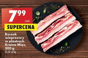 Biedronka Boczek wieprzowy plastry kraina mięs oferta