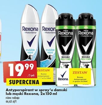 Biedronka Antyperspirant fresh power rexona men invisible oferta