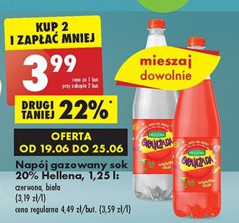 Biedronka Oranżada czerwona hellena oferta