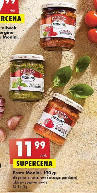 Biedronka Pesto rosso z suszonymi pomidorami monini oferta