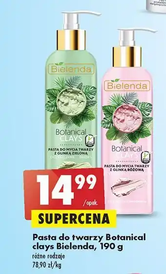 Biedronka Pasta do mycia twarzy z glinką zieloną bielenda botanical clays oferta