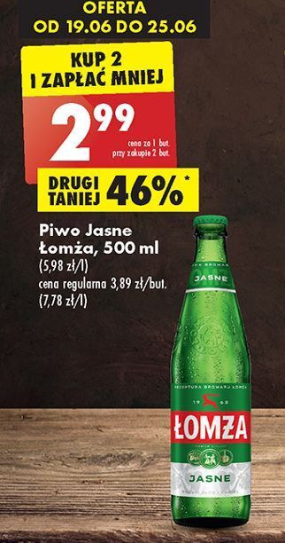 Biedronka Piwo łomża jasne (dawniej export) oferta