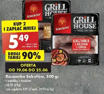 Biedronka Kaszanka z wątróbką sokołów grill house oferta