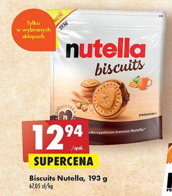 Biedronka Ciastka z kremem nutella biscuits oferta