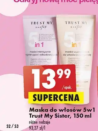 Biedronka Maska 5w1 wygładzająca do włosów puszących się trust my sister oferta