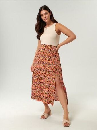 Sinsay Spódnica midi w kwiaty oferta