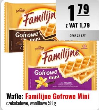 Eurocash Wafle: Familijne Gofrowe Mini 58 g oferta