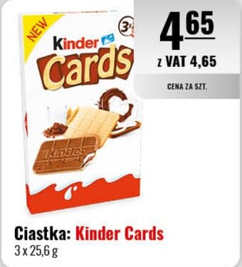 Eurocash Ciastka: Kinder Cards 3 x 25,6 g oferta