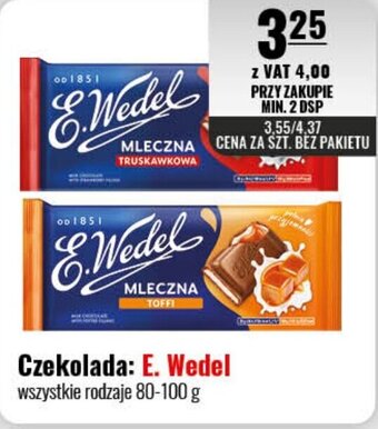 Eurocash Czekolada: E. Wedel 80-100 g oferta