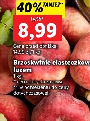 Lidl Brzoskwinia oferta
