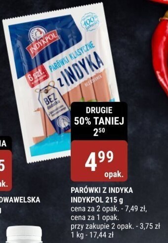 bi1 PARÓWKI Z INDYKA INDYKPOL 215 g oferta
