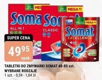bi1 TABLETKI DO ZMYWARKI SOMAT 48-85 szt. oferta