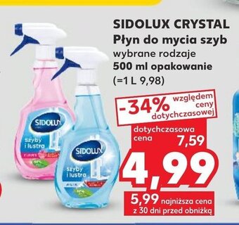 Kaufland SIDOLUX CRYSTAL Płyn do mycia szyb 500 ml oferta