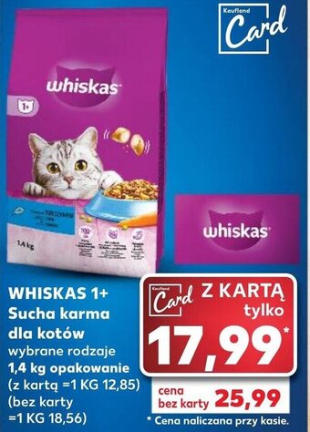 Kaufland WHISKAS 1+ Sucha karma dla kotów 1,4 kg oferta