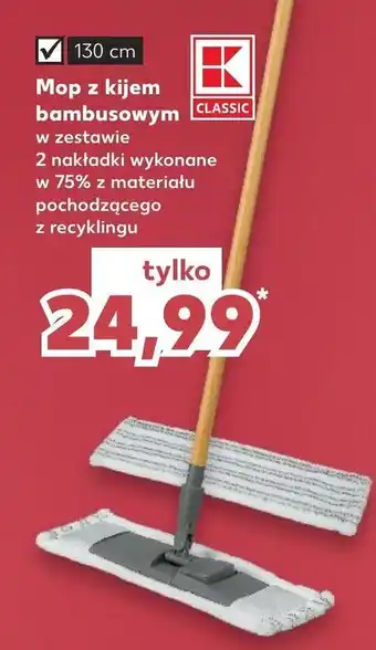 Kaufland Mop z kijem bambusowym oferta