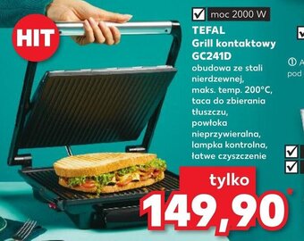 Kaufland TEFAL Grill kontaktowy GC241D oferta
