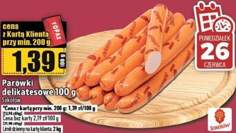 Topaz Parówki delikatesowe 100 g oferta