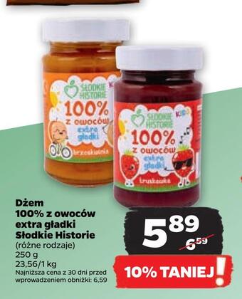 Netto Dżem 100% z owoców extra gładki słodkie historie oferta