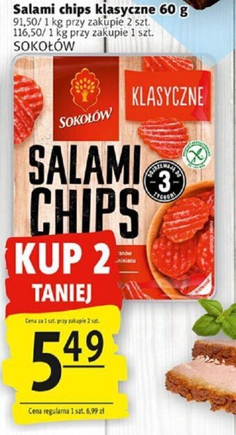 Prim Market SOKOŁÓW Salami Chips klasyczne 60 g oferta