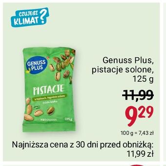 Rossmann Pistacje solone genuss plus oferta
