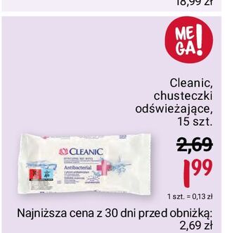 Rossmann Chusteczki antibacterial cleanic oferta