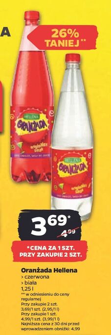 Netto Oranżada czerwona hellena oferta