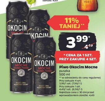 Netto Piwo okocim mocne dubeltowe oferta