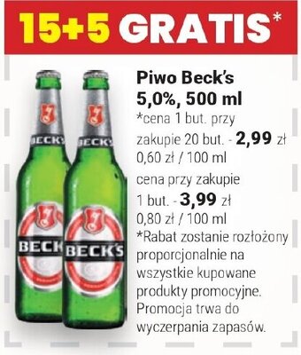 Twój Market Piwo Beck's 5,0% 500 ml oferta