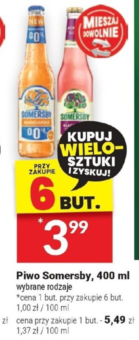 Twój Market Piwo Somersby, 400 ml oferta