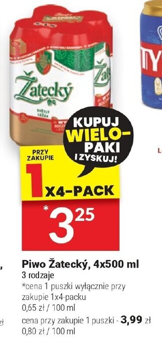 Twój Market Piwo Žatecký, 4x500 ml oferta