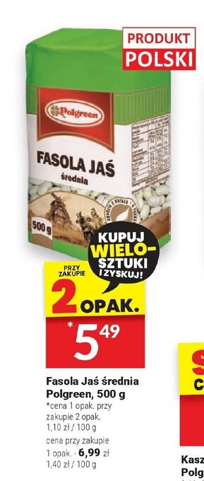 Twój Market Fasola Jaś średnia Polgreen, 500 g oferta