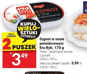 Szprot w sosie pomidorowym Era Ryb, 170 g